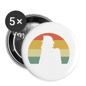Fire fighter Hero Dedicated Worker Gift - Buttons large 2.2'' (5-pack) - white