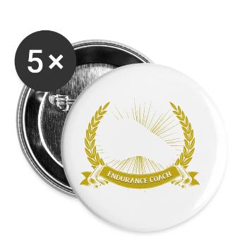 Endurance Coach Fitness Trainer Funny Exercise Hum - Buttons large 2.2'' (5-pack) - white