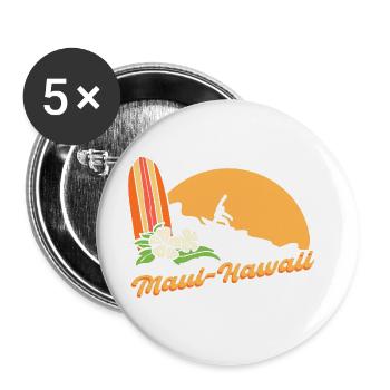 Maui Hawaii Tourist Gift - Buttons large 2.2'' (5-pack) - white