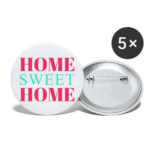 Home Sweet Home Typography Design - Buttons large 2.2'' (5-pack)