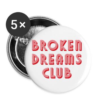 Broken Dreams Club - Buttons large 2.2'' (5-pack) - white