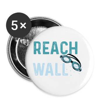 Reach the Wall Gymnast Gift - Buttons large 2.2'' (5-pack) - white