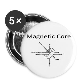 Magnetic Core Memory Cell - Buttons large 2.2'' (5-pack) - white
