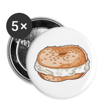 Bagel with Cream Cheese - Buttons large 2.2'' (5-pack) - white