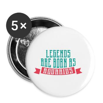 Legends are Aquarius Optimistic Person Gift - Buttons large 2.2'' (5-pack) - white
