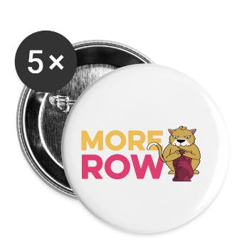 One More Row Fashion Designer Gift - Buttons large 2.2'' (5-pack) - white