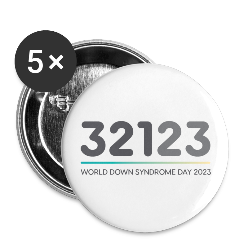 WDSD 2023 (black logo single side) - Buttons large 2.2'' (5-pack)