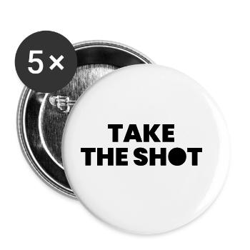 Take the shot - Buttons large 2.2'' (5-pack) - white