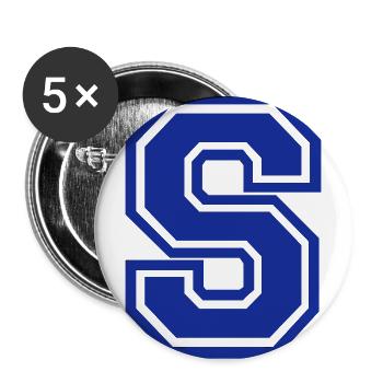 Letter S - Buttons large 2.2'' (5-pack) - white