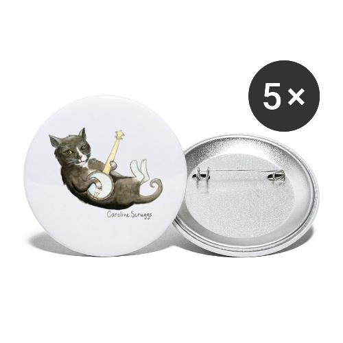 Sylvie the Cat + Banjo - Buttons large 2.2'' (5-pack)