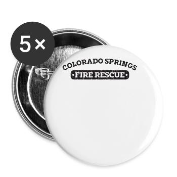Colorado Springs Fire Resque - fire service - Buttons large 2.2'' (5-pack) - white