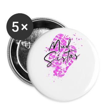 Mud Sistas - sisters - Buttons large 2.2'' (5-pack) - white