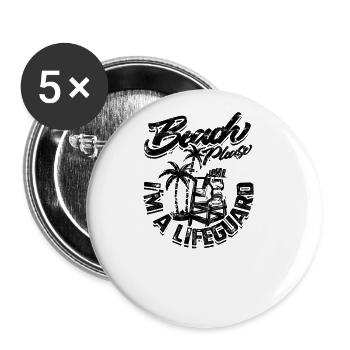 Beach Please, I'm a lifeguard - lifeguard - Buttons large 2.2'' (5-pack) - white
