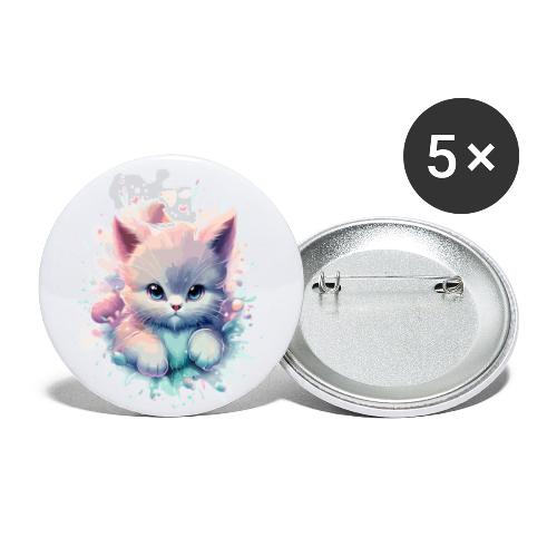 Cute Playful Kitten Waiting For You - Buttons large 2.2'' (5-pack)
