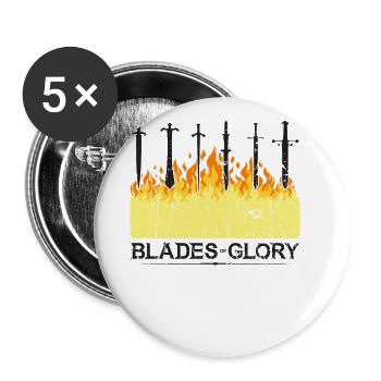 Blades of glory - Shield - Buttons large 2.2'' (5-pack) - white