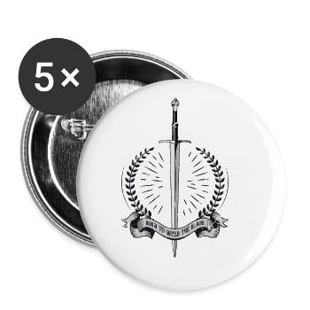 Born to wield the blade - Shield - Buttons large 2.2'' (5-pack) - white