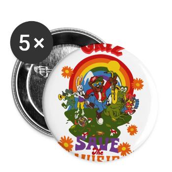 GRiZ Save The Music Festival Animals - Buttons large 2.2'' (5-pack) - white