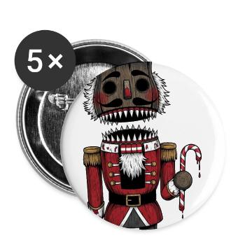 Dark nutcracker horror Christmas gothic - Buttons large 2.2'' (5-pack) - white