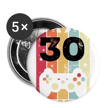 Level 30 Unlocked - Buttons large 2.2'' (5-pack) - white