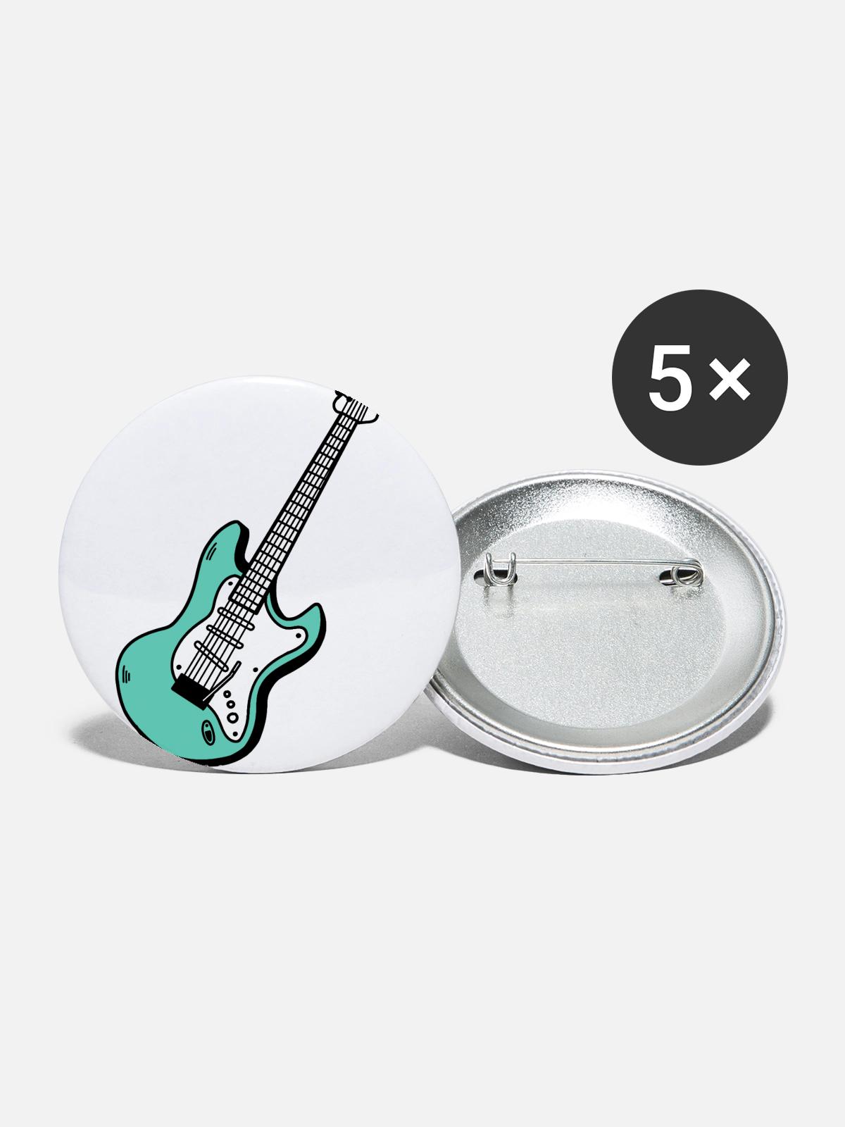 Strumming_Along - Buttons large 2.2'' (5-pack) - white