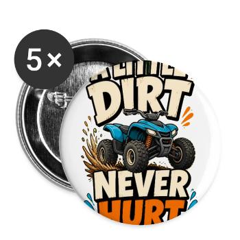 Dirt Trail Warrior ATV - Buttons large 2.2'' (5-pack) - white