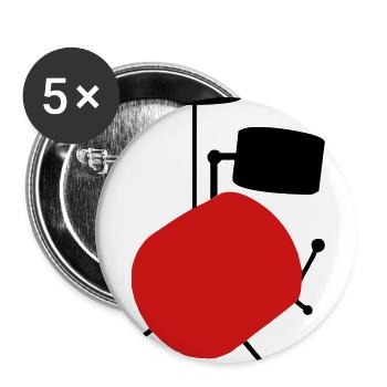 drums - Buttons large 2.2'' (5-pack) - white