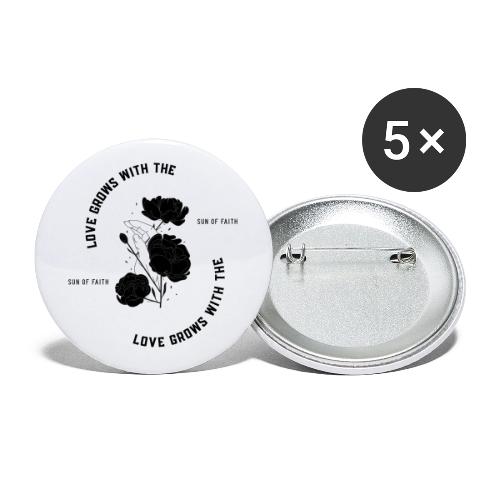 Love Grows With The Sun Of Faith - Buttons large 2.2'' (5-pack)