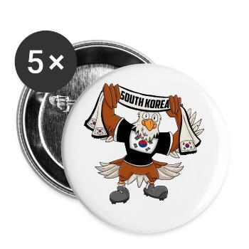 South Korean Eagle - Buttons large 2.2'' (5-pack) - white