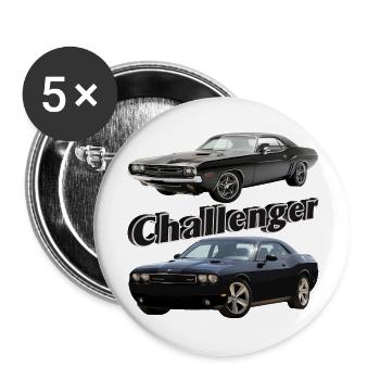Challenger Old and New - Buttons large 2.2'' (5-pack) - white