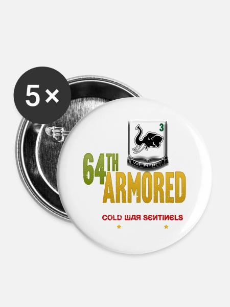 64th AR Cold War Sentinel - Buttons large 2.2'' (5-pack) - white