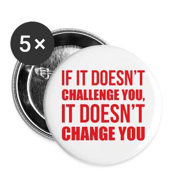 Challenge You - Buttons large 2.2'' (5-pack) - white