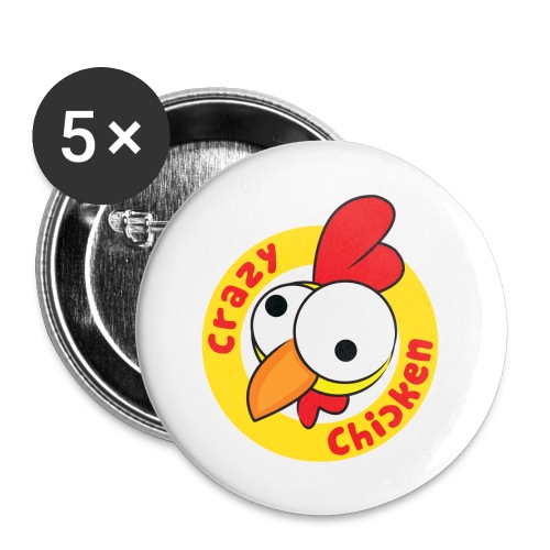 CrazyChicken Hoodie - Buttons large 2.2'' (5-pack)