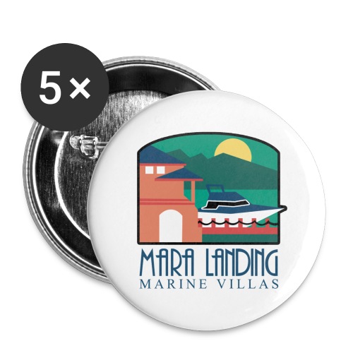 Mara Landing Logo Finished MLL png - Buttons large 2.2'' (5-pack)