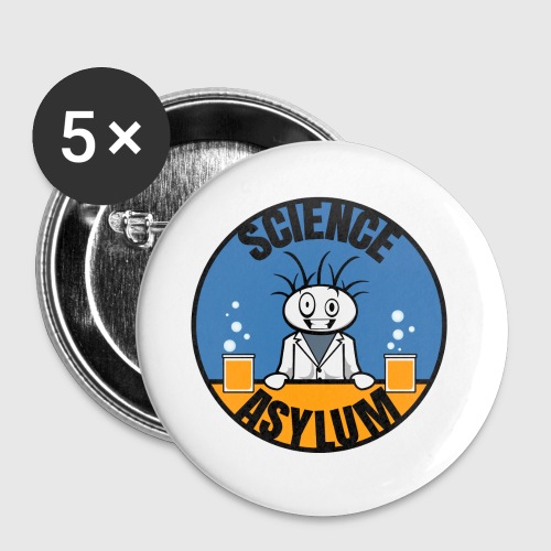 Science Asylum Logo - Buttons large 2.2'' (5-pack)