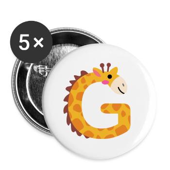G giraffe - Buttons large 2.2'' (5-pack) - white