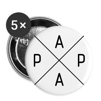 papa - Buttons large 2.2'' (5-pack) - white