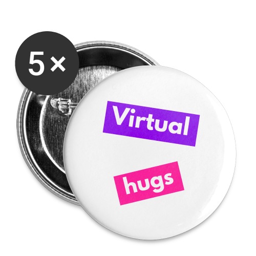 Virtual hugs - Buttons large 2.2'' (5-pack)