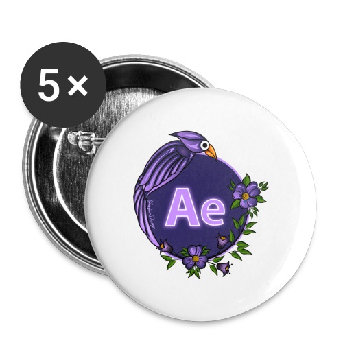New AE Aftereffect Logo 2021 - Buttons large 2.2'' (5-pack)