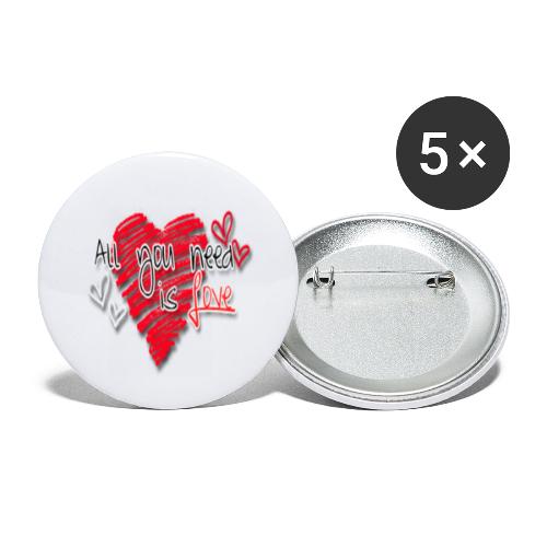 All you need is love - Buttons large 2.2'' (5-pack)