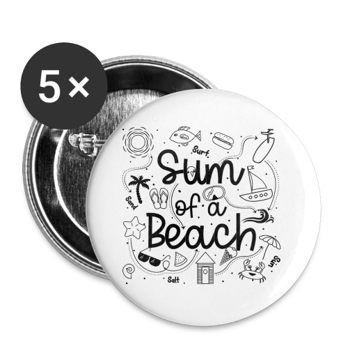sum of a beach - Buttons large 2.2'' (5-pack)
