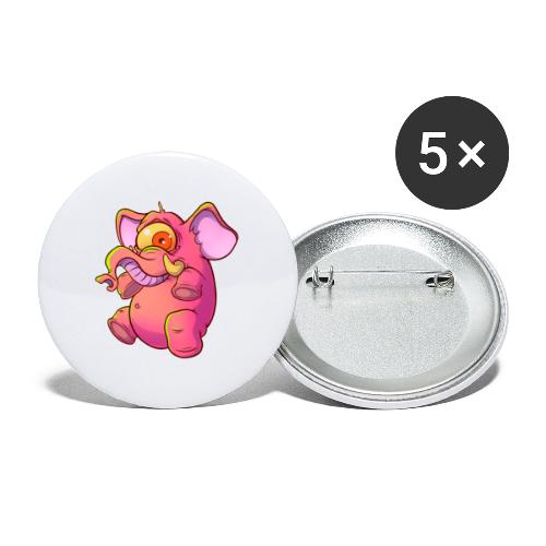 Pink elephant cyclops - Buttons large 2.2'' (5-pack)
