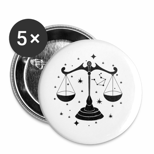 Zodiac sign Harmonious Libra September October - Buttons large 2.2'' (5-pack)