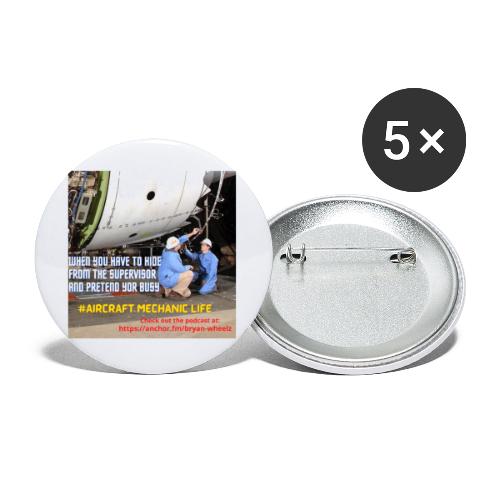 #aircraftmechanicslife SWAG - Buttons large 2.2'' (5-pack)