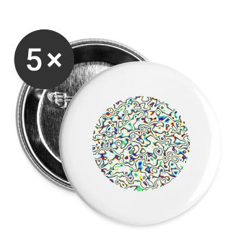 Trippy Circle - Buttons large 2.2'' (5-pack) - white