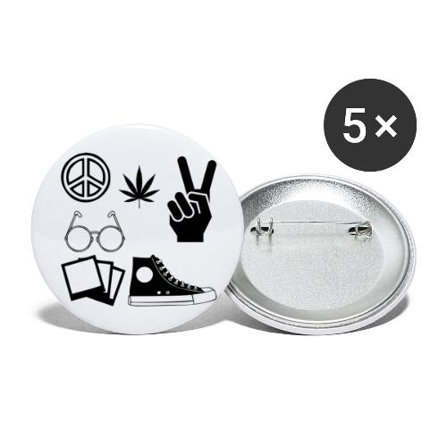 hippie - Buttons large 2.2'' (5-pack)