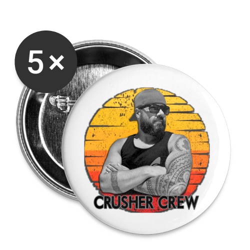 Crusher Crew Carl Crusher Sunset Circle - Buttons large 2.2'' (5-pack)