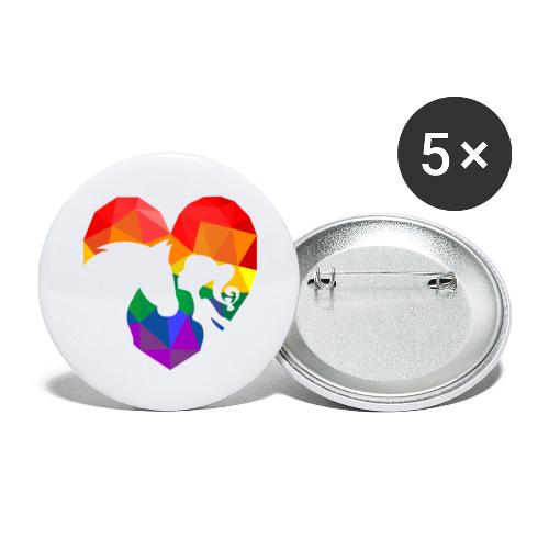 rainbow horse girl - Buttons large 2.2'' (5-pack)