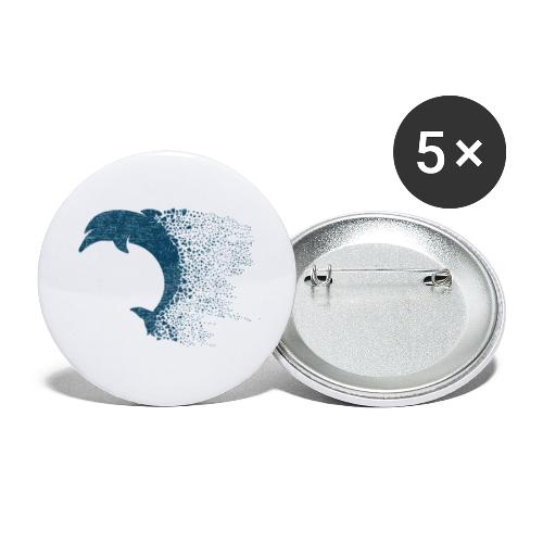 South Carolina Dolphin in Blue - Buttons large 2.2'' (5-pack)