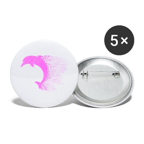 South Carolin Dolphin in Pink - Buttons large 2.2'' (5-pack)