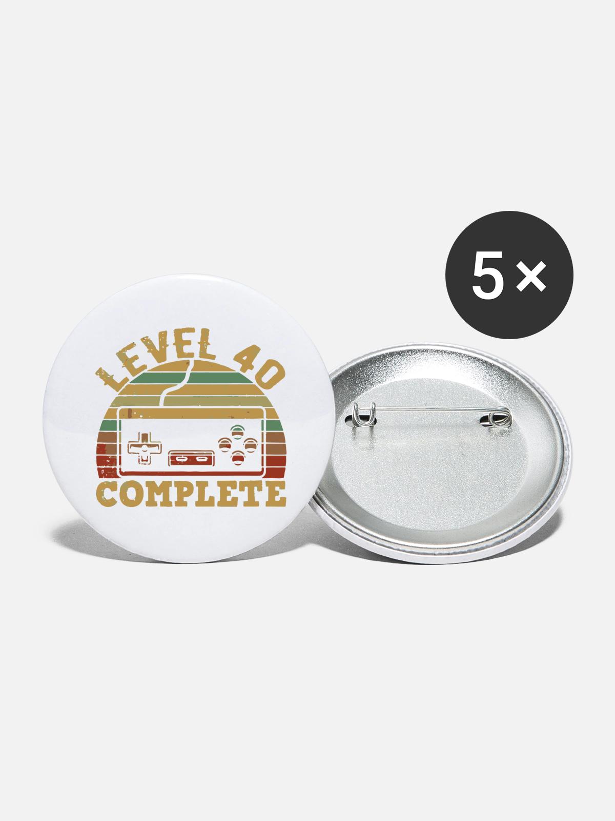 Level 40 - Buttons large 2.2'' (5-pack) - white